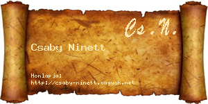 Csaby Ninett névjegykártya